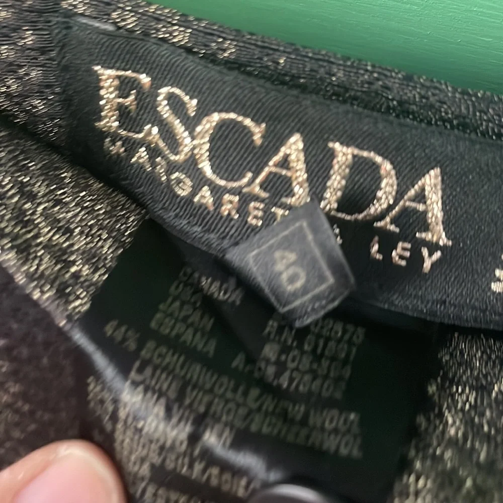 ESCADA Margaretha Ley Metallic Pencil Skirt Made in Germany
